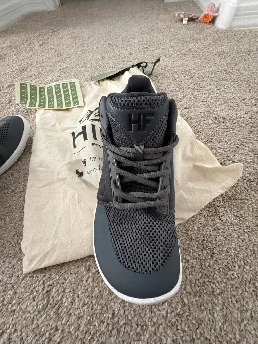 HIKE Footwear HF Series Lorana Barefoot Shoes Gray Black NEW w/ Bag & Tags